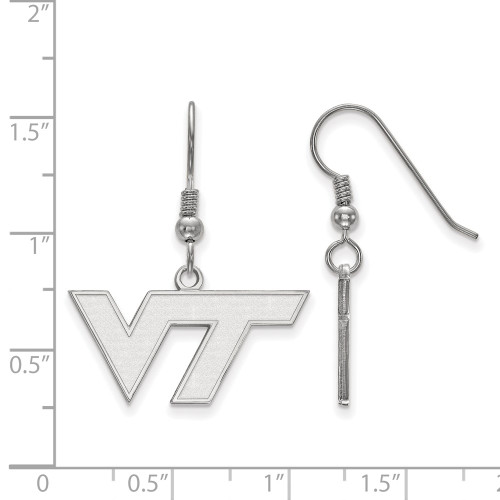 Sterling Silver Virginia Tech Small Dangle Earrings by LogoArt (SS007VTE)