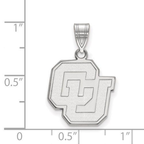 Sterling Silver University of Colorado Medium Pendant by LogoArt (SS026UCO)