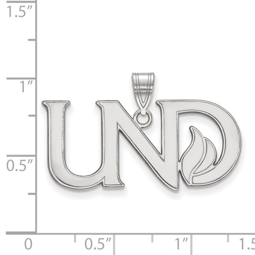 Sterling Silver University of North Dakota Large Pendant by LogoArt (SS027UNOD)