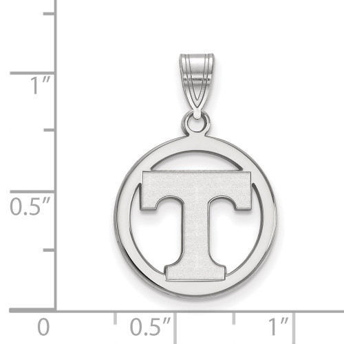 Sterling Silver University of Tennessee Small Pendant in Circle by LogoArt