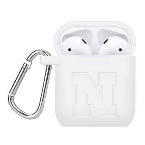 Nebraska Huskers Engraved Compatible with Apple AirPods Case Cover (White)