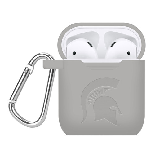 Michigan State Spartans Engraved Compatible with Apple AirPods Case Cover (Gray)