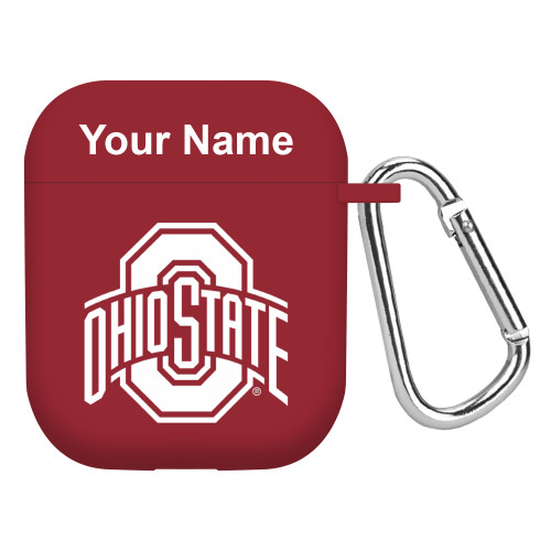 Ohio State Buckeyes Custom Name HD Compatible with Apple AirPods Gen 1 & 2 Case Cover (Crimson)