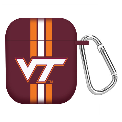 Virginia Tech Hokies HD Compatible with Apple AirPods Gen 1&2 Case Cover - Stripes