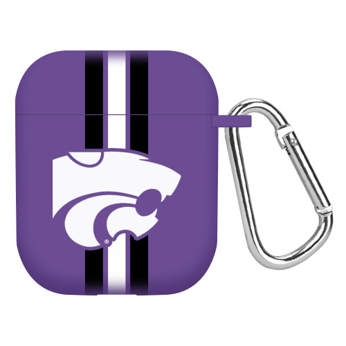 Kansas State Wildcats HD Compatible with Apple AirPods Gen 1 & 2 Case Cover - Stripes