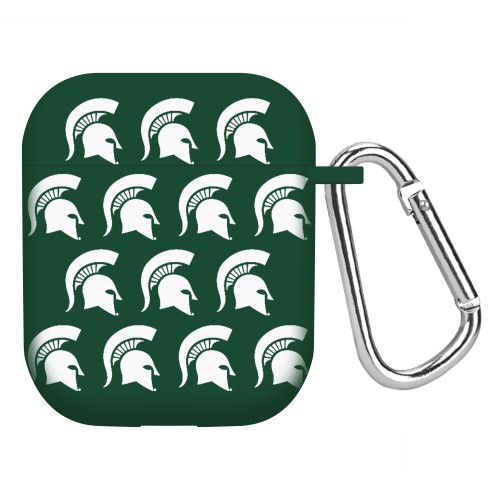 Michigan State Spartans HD Compatible with Apple AirPods Gen 1&2 Case Cover - Repeating
