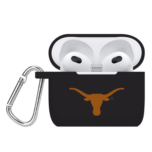 Texas Longhorns Silicone Case Cover Compatible with Apple AirPods Generation 3 Battery Case (Black)