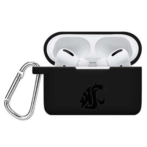 Image of Washington State Cougars Engraved Compatible with Apple AirPods Pro Case Cover (Black)