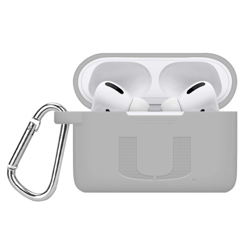 Image of Miami Hurricanes Engraved Compatible with Apple AirPods Pro Case Cover (Gray)