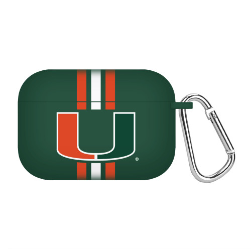 Image of Miami Hurricanes HD Compatible with Apple AirPods Pro Case Cover - Stripes