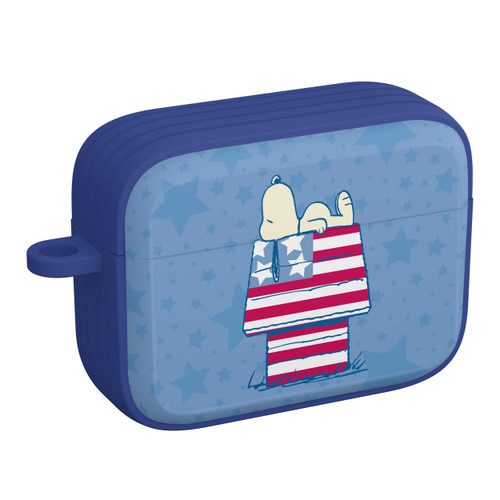 Image of Peanuts Patriotic HDX Case Cover Compatible with Apple AirPods Pro 1 & 2 (USA Flag)