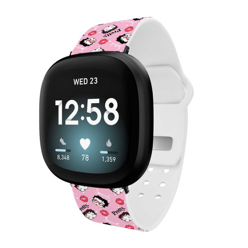 Image of Betty Boop Girl Power Pretty & Smart HD Watch Band Compatible with Fitbit Versa 3 and Sense