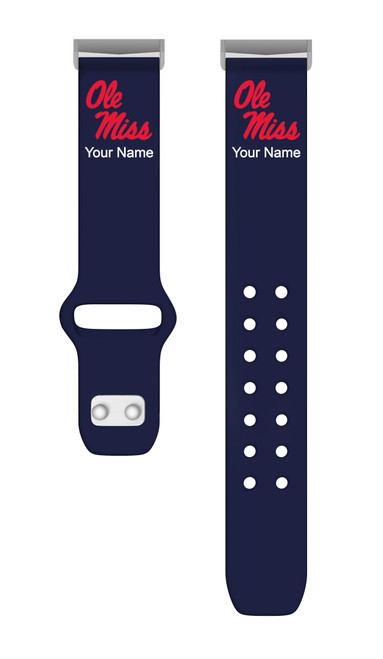 Mississippi Ole Miss CUSTOM HD Watch Band Compatible with Fitbit Versa 3 and Sense