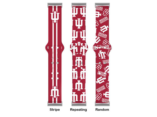 Image of Indiana Hoosiers HD Watch Band Compatible with Fitbit Versa 3 and Sense - Stripes