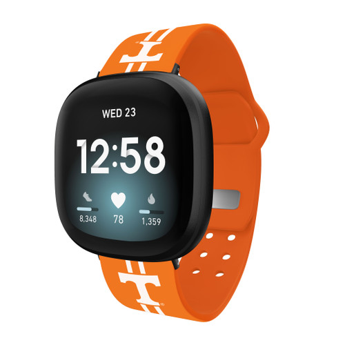 Tennessee Volunteers HD Watch Band Compatible with Fitbit Versa 3 and Sense - Stripes