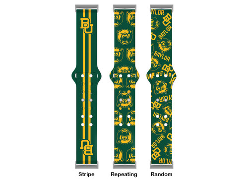 Baylor Bears HD Watch Band Compatible with Fitbit Versa 3 and Sense - Stripes