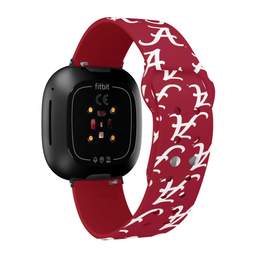 Image of Alabama Crimson Tide HD Watch Band Compatible with Fitbit Versa 3 and Sense - Repeating