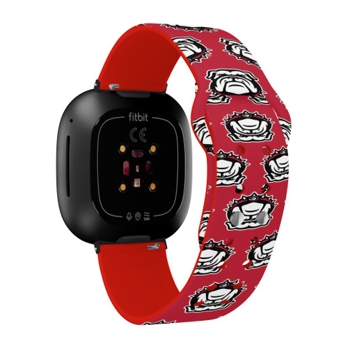Georgia Bulldogs HD Watch Band Compatible with Fitbit Versa 3 and Sense - Repeating