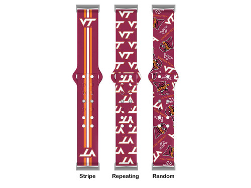 Image of Virginia Tech Hokies HD Watch Band Compatible with Fitbit Versa 3 and Sense - Random Pattern