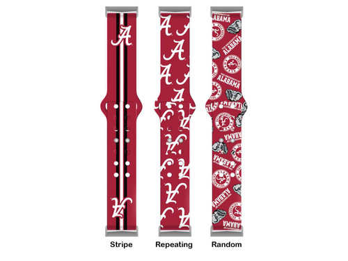 Image of Alabama Crimson Tide HD Watch Band Compatible with Fitbit Versa 3 and Sense - Random Pattern
