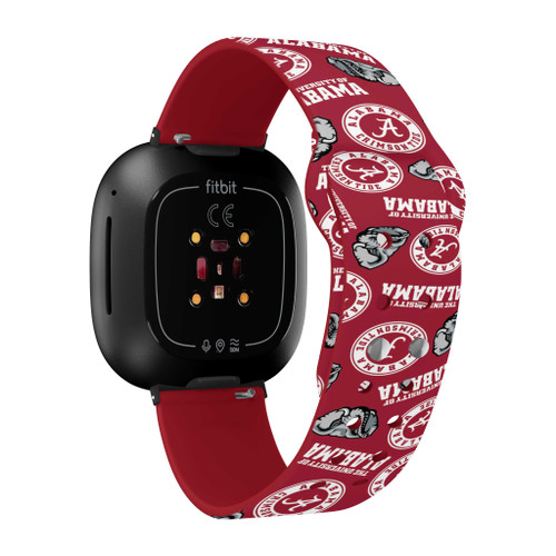 Image of Alabama Crimson Tide HD Watch Band Compatible with Fitbit Versa 3 and Sense - Random Pattern