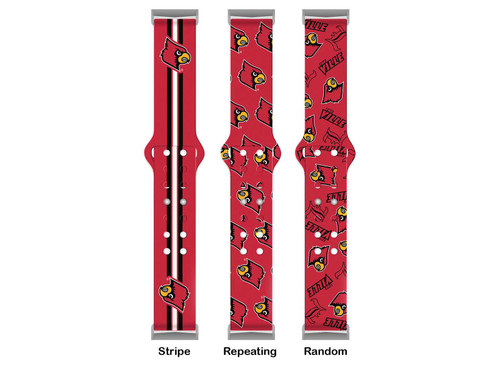 Image of Louisville Cardinals HD Watch Band Compatible with Fitbit Versa 3 and Sense - Random Pattern