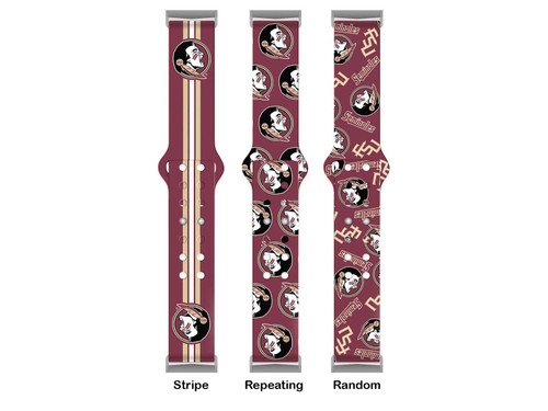 Image of Florida State Seminoles HD Watch Band Compatible with Fitbit Versa 3 and Sense - Random Pattern