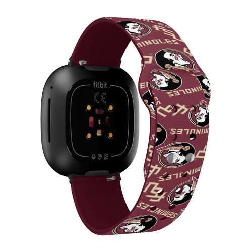 Image of Florida State Seminoles HD Watch Band Compatible with Fitbit Versa 3 and Sense - Random Pattern