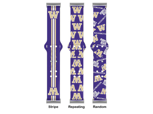Image of Washington Huskies HD Watch Band Compatible with Fitbit Versa 3 and Sense - Random Pattern