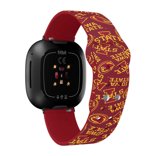 Image of Iowa State Cyclones HD Watch Band Compatible with Fitbit Versa 3 and Sense - Random Pattern