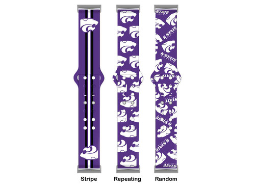 Image of Kansas State Wildcats HD Watch Band Compatible with Fitbit Versa 3 and Sense - Random Pattern