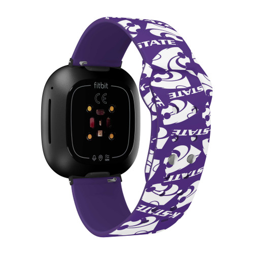 Image of Kansas State Wildcats HD Watch Band Compatible with Fitbit Versa 3 and Sense - Random Pattern