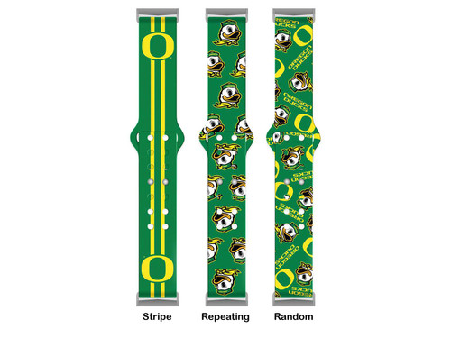 Image of Oregon Ducks HD Watch Band Compatible with Fitbit Versa 3 and Sense - Random Pattern