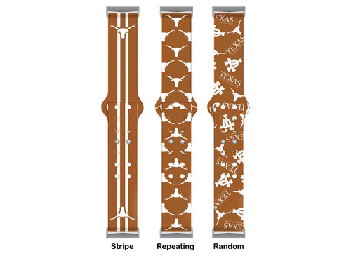 Image of Texas Longhorns HD Watch Band Compatible with Fitbit Versa 3 and Sense - Random Pattern