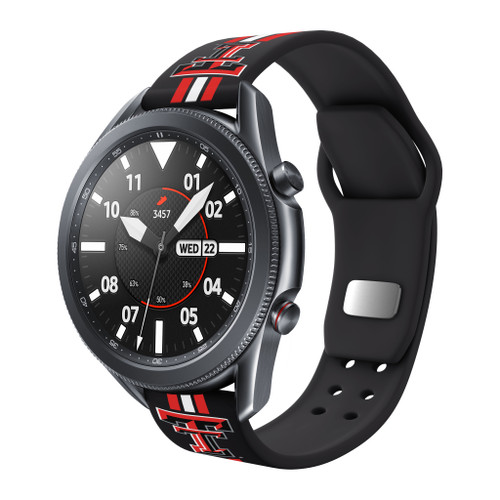 Texas Tech Red Raiders HD Watch Band Compatible with Samsung Galaxy Watch - Stripes