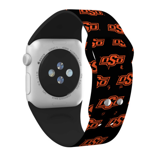 Image of Oklahoma State Cowboys HD Watch Band Compatible with Apple Watch - Repeating