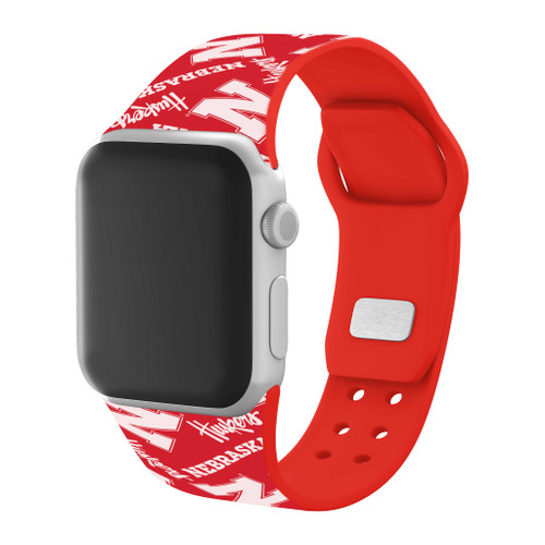 Image of Nebraska Huskers HD Watch Band Compatible with Apple Watch - Random Pattern