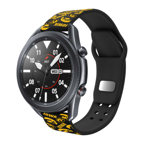 Image of Iowa Hawkeyes HD Watch Band Compatible with Samsung Galaxy Watch - Random Pattern