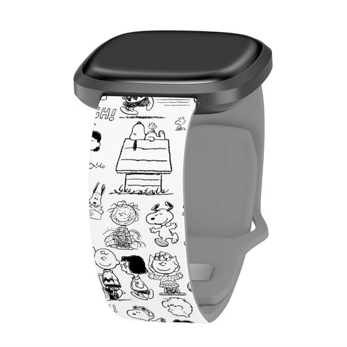 Image of Peanuts Classic Comic Style HD Watch Band Compatible with Fitbit Versa 3 and Sense