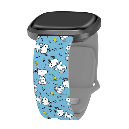 Image of Peanuts Classic Dancing Snoopy HD Watch Band Compatible with Fitbit Versa 3 and Sense