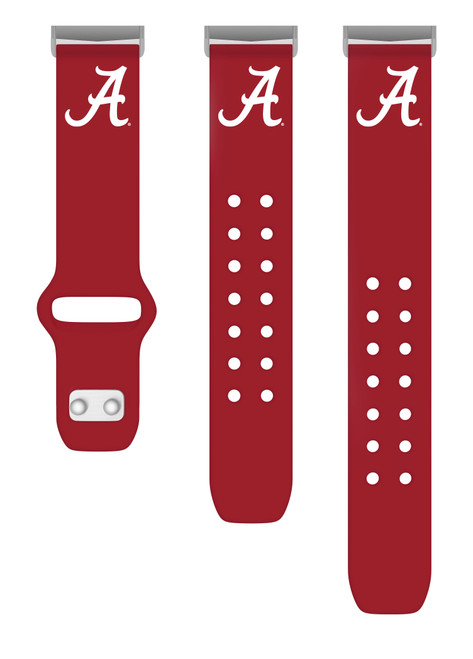 Alabama Crimson Tide Silicone Watch Band Compatible with Fitbit Versa 3 and Sense (Crimson)