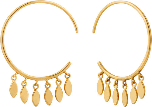 Ania Haie Gold-Plated Multi-Drop Hoop Earrings