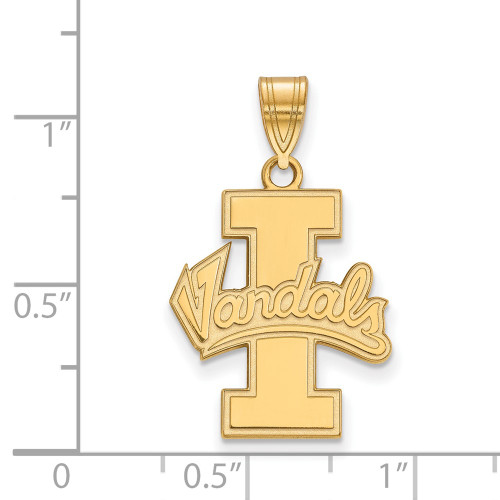 10k Yellow Gold LogoArt University of Idaho Vandals Large Pendant
