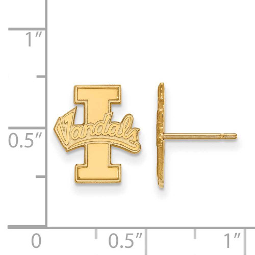 Image of 14k Yellow Gold LogoArt University of Idaho Vandals Small Post Earrings