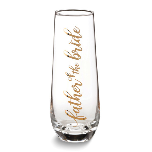 Lillian Rose FATHER OF THE BRIDE Stemless Wedding Toasting Glass (Gifts)