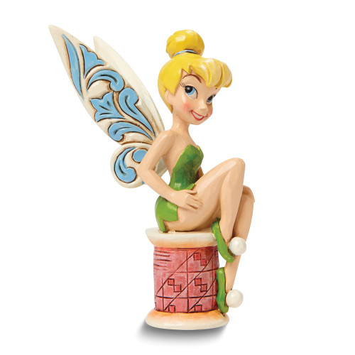Disney Traditions by Jim Shore CRAFTY TINK Tinker Bell on Spool Figurine (Gifts)