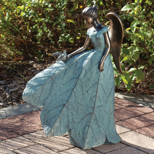 20 inch Angel and Bird Garden Statue (Gifts)