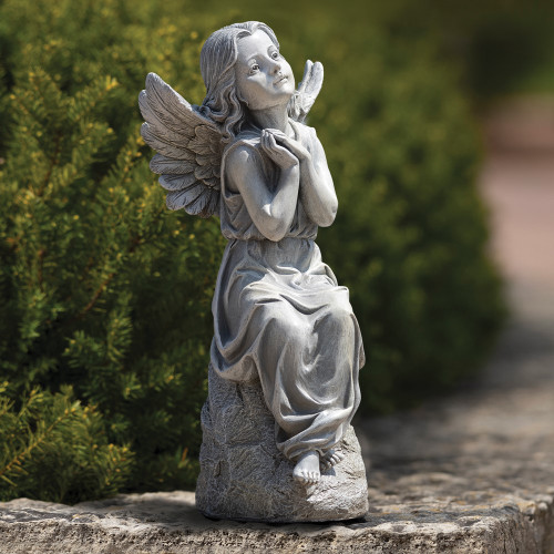 Sitting Angel 16 inch Garden Statue (Gifts)