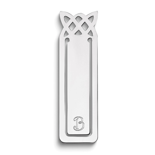 Sterling Silver Rhodium-plated Knot Design Bookmark