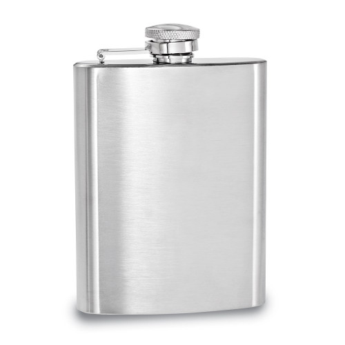Rebel Steel Brushed Stainless Steel 7 ounce Hip Flask with Funnel (Gifts)